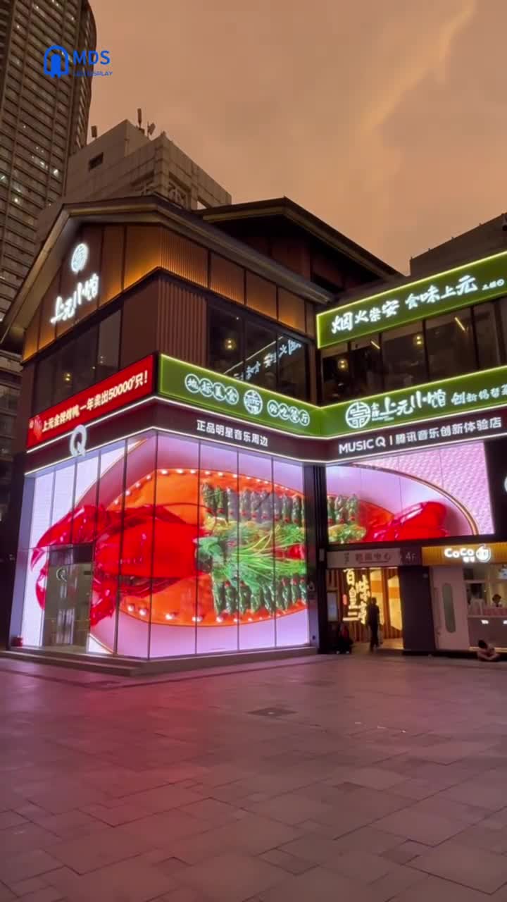 MDS transparent LED installation demonstration